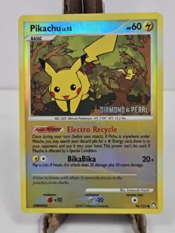 Pokemon Pikachu 94/123 Diamond and Pearl Burger King Stamped Reverse Holo (Read) - Image 1