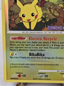 Pokemon Pikachu 94/123 Diamond and Pearl Burger King Stamped Reverse Holo (Read) - Image 5