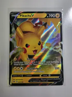 Pikachu V Vivid Voltage 043/185 Holo Ultra Rare Near Mint Pokemon TCG - Image 1