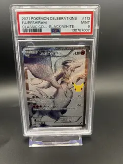 2021 POKEMON CELEBRATIONS CLASSIC COLL #113 FULL ART/RESHIRAM PSA 9 - Image 1