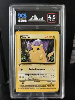 2000 Pokemon - Pikachu - Italian Base Set 58/102 - DCS 4.5 1st Edition - Image 1