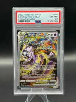 Pokemon Mewtwo Vstar GG44 PSA NM Mt+ 8.5 GEM MINT POP 14 - Image 1