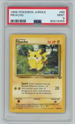 1999 Pokemon Jungle Pikachu #60 60/64 PSA 9 - Image 1