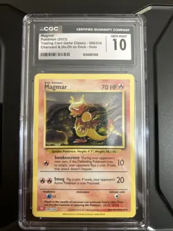 Magmar CLC 006/034 Pokemon Gem Mint TCG Classic Collection Holo CGC 10 - Image 1