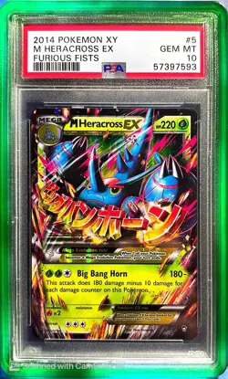 PSA 10 Mega Heracross EX 05/111 Furious Fists 2014 Pokemon XY - Image 1