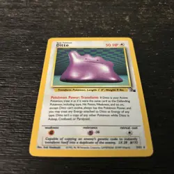 Pokemon Ditto 3/62 Fossil Holo Rare - Image 3