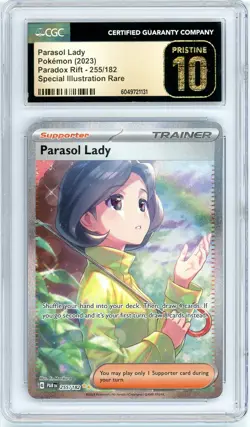 Pokemon Parasol Lady #255 Paradox Rift CGC Pristine 10 - Image 1