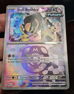 Iron Boulder Master Ball 046/131 SV: Prismatic Evolutions Holo Pokemon TCG Card - Image 1