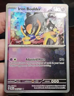 Iron Boulder Master Ball 046/131 SV: Prismatic Evolutions Holo Pokemon TCG Card - Image 2