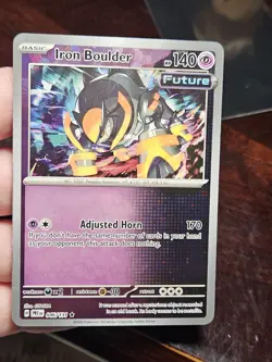 Iron Boulder Master Ball 046/131 SV: Prismatic Evolutions Holo Pokemon TCG Card - Image 3