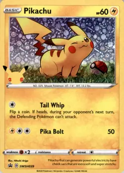 Miscellaneous Cards & Products #SWSH039 Pikachu Holo - Image 1