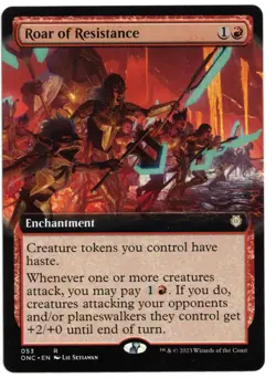 Magic the Gathering MTG Card: Roar of Resistance Extended Art #053 ONC Rare! NM - Image 1