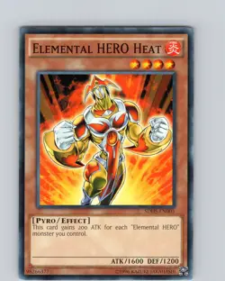 Yu-Gi-Oh TCG Elemental HERO Heat SDHS-EN005 Unlimited Common Card NM - Image 1