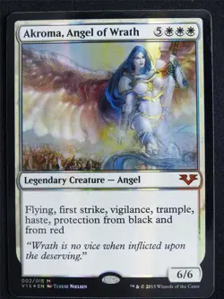 Akroma Angel of Wrath Foil - V15 - Mtg Card #3FE - Image 1