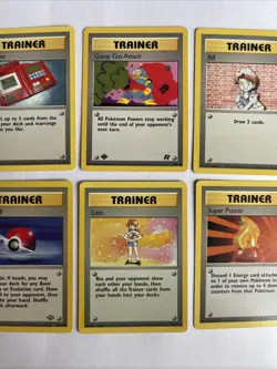Pokemon Trainer Card X6 Bundle Shadowless Original Base Set Very Good Condition - Image 3
