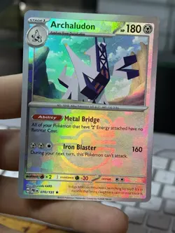 Archaludon 070/131 Prismatic Evolutions 2025 MASTER BALL Pokemon Card TCG - Image 3