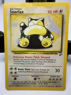 Pokemon TCG Snorlax Card 30/130 Base Set 2 Vintage Non-Holo Rare - Image 5