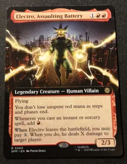 Electro, Assaulting Battery - Extended Art - SPM - MTG - EN - NM - 0260 - Image 1