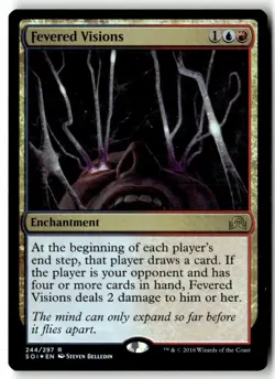 MTG Foil Fevered Visions - Shadows Over Innistrad Moderately Played English - Image 1