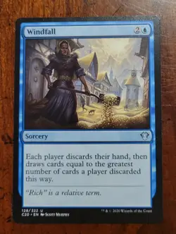 Windfall x1 MTG Commander 2020 CMD Magic Light Play LP English - Image 1