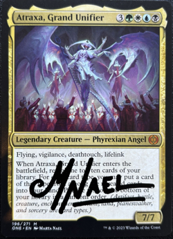Atraxa, Grand Unifier Artist Proof Signed Sketched Phyrexia: All Will Be One MTG - Image 1