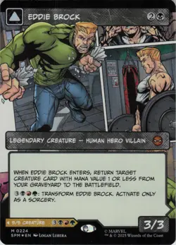 Eddie Brock (0224) (Borderless) M Marvel's Spider-Man 224 NM MTG Foil - Image 1