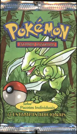2000 Pokemon PORTUGUESE Unlimited Jungle Scyther Booster Pack OPENED EMPTY - Image 1