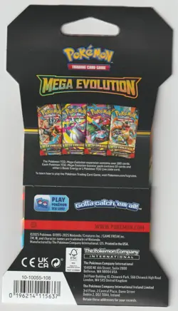 Pokemon Mega Evolution: Base Set Sleeved Booster Pack - 1X Random Art - Image 2