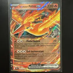 Team Rockets Moltres EX 31/182: Pokemon TCG Destined Rivals Holo Rare - Image 1