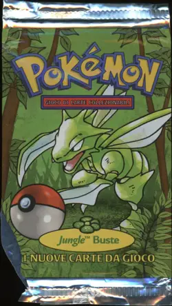 2000 Pokemon ITALIAN Unlimited Jungle Scyther Booster Pack OPENED EMPTY - Image 1