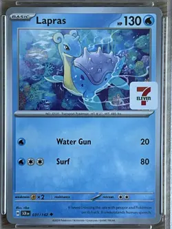 2024 Pokemon Scr En-Stellar Crown #031 Lapras 7-Eleven Exclusive PSA 7 - Image 4