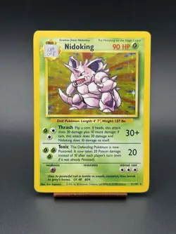 Nidoking 11/102 1999 Pokemon Base Set Holo Rare MP WOTC - Image 1
