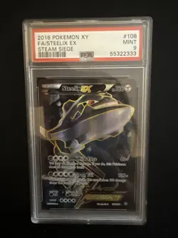 Steelix EX Full Art Ultra Rare XY Steam Siege Pokemon, PSA 9 - Image 1