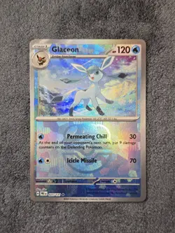 Glaceon (Master Ball Pattern) 025/131 SV: Prismatic Evolutions Pokemon TCG NM - Image 1