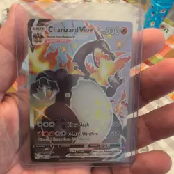 Pokemon TCG Charizard VMAX Shining Fates SV107/SV122 Holo Shiny Holo Rare LP - Image 1