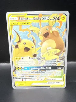 Pokemon Raichu & Alolan GX 54/236 Unified Minds 2019 World Championship - Image 3