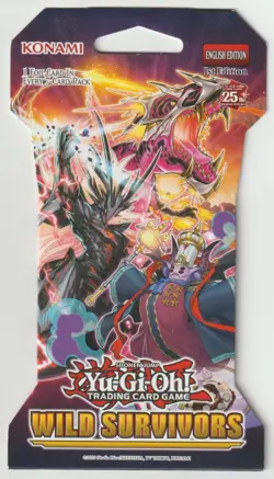 YuGiOh Wild Survivors 1st Edition Sleeved Booster Pack Near Mint Sealed YGO TCG - Image 1