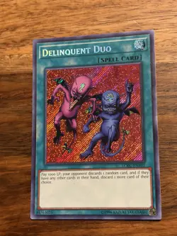 Yugioh Delinquent Duo LCKC-EN101 Secret Rare 1st Ed - Image 1
