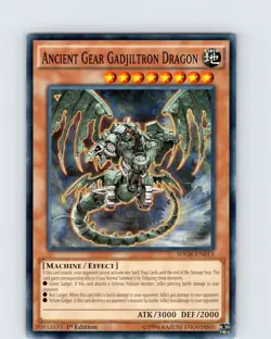 Yu-Gi-Oh TCG Ancient Gear Gadjiltron Dragon SDGR-EN013 1st Edition Common NM - Image 1