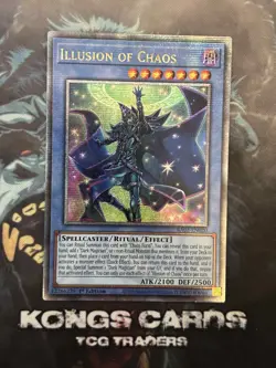 RA02-EN020 "Illusion of Chaos" Quarter Century Secret Rare YuGiOh! NEW - Image 1