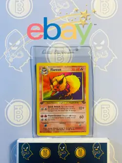 Flareon 19/64 1st Edition MP Played Jungle Set 1999 Pokemon Card Non-Holo Rare - Image 1