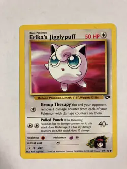 Pokemon TCG Erika's Jigglypuff 69/132 Gym Challenge card - Image 1