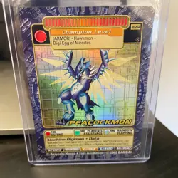 VINTAGE 2002 Peacockmon BO-254 HOLO FOIL DIGI BATTLE CARD NM - Image 1