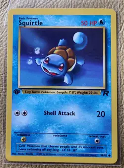 Pokemon Squirtle Card 68/82 Team Rocket 1st Edition Near Mint NM condition - Image 1