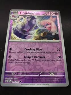 Tinkaton 085/182 Reverse Holo Scarlet Violet Paradox Rift Pokemon Card TCG - Image 1
