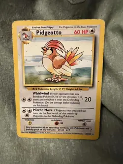 Pokemon TCG Pidgeotto Base Set, Regular Rare Card 22/102 - Image 1