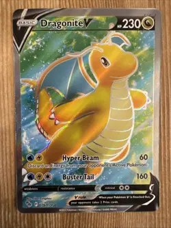 Dragonite V - 076/078 - Pokemon Go Sword & Shield Full Art Rare Card NM - Image 1