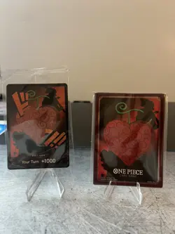 One Piece DF03 Devil Fruit Collection Vol 3 Promo Don Card & Sleeves Sealed - Image 1