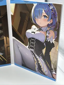 Trifold Card - Goddess Story - Fold Anime Bikini - Rem - Rare! - Read Des - Image 4