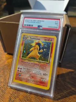 Typhlosion Neo Genesis Holo Rare Card 17/111 Psa 7 With Swirl - Image 2